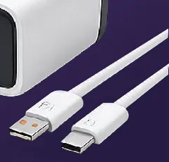 Close-up of USB-A and USB-C cable connectors